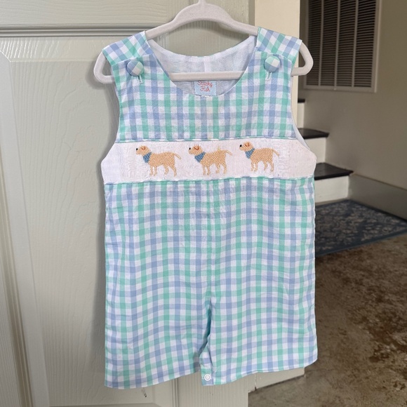 Stitchy Fish Smocked Lab Jon Jon - Picture 1 of 3